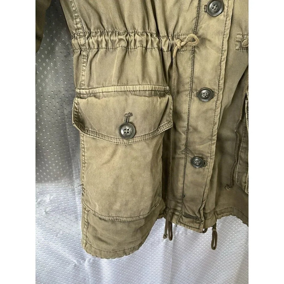 Aritzia Talula XS Trooper Green Army Jacket Coat Removable Faux Fur Lini… - Picture 3 of 12